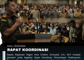 Dukung Kesuksesan Pemilu 2024, Kajari Kota Cirebon Menjadi Pemateri Dalam Rakor KPPS se-Kota Cirebon